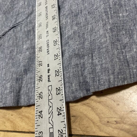 Cartonnier Anthropologie Linen Blazer Women 4 Blue Light 2 Button Preppy Beach 4 - Picture 12 of 16